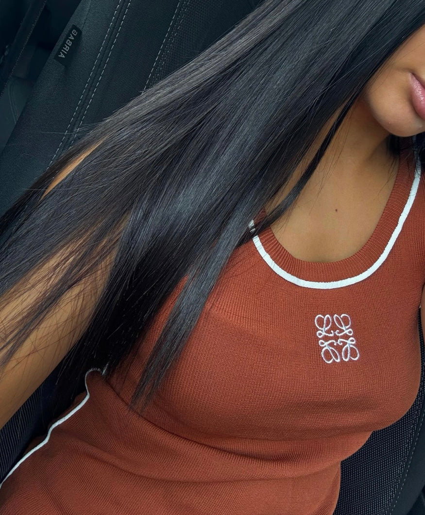 LOEWE BROWN TOP WITH BORDER