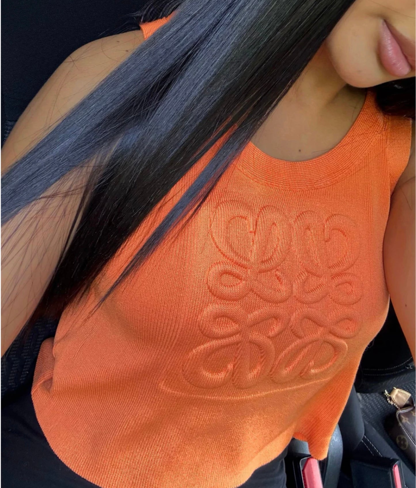 LOEWE ORANGE RELIEF TOP
