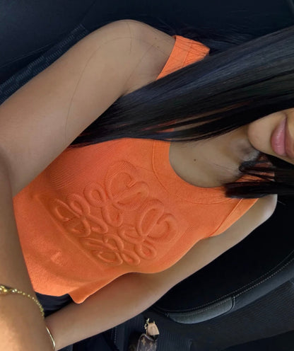 LOEWE ORANGE RELIEF TOP