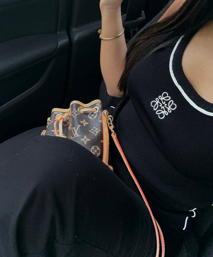 LOEWE BLACK TOP WITH BORDER